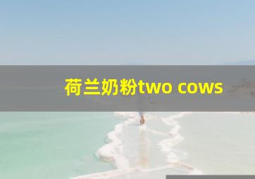 荷兰奶粉two cows